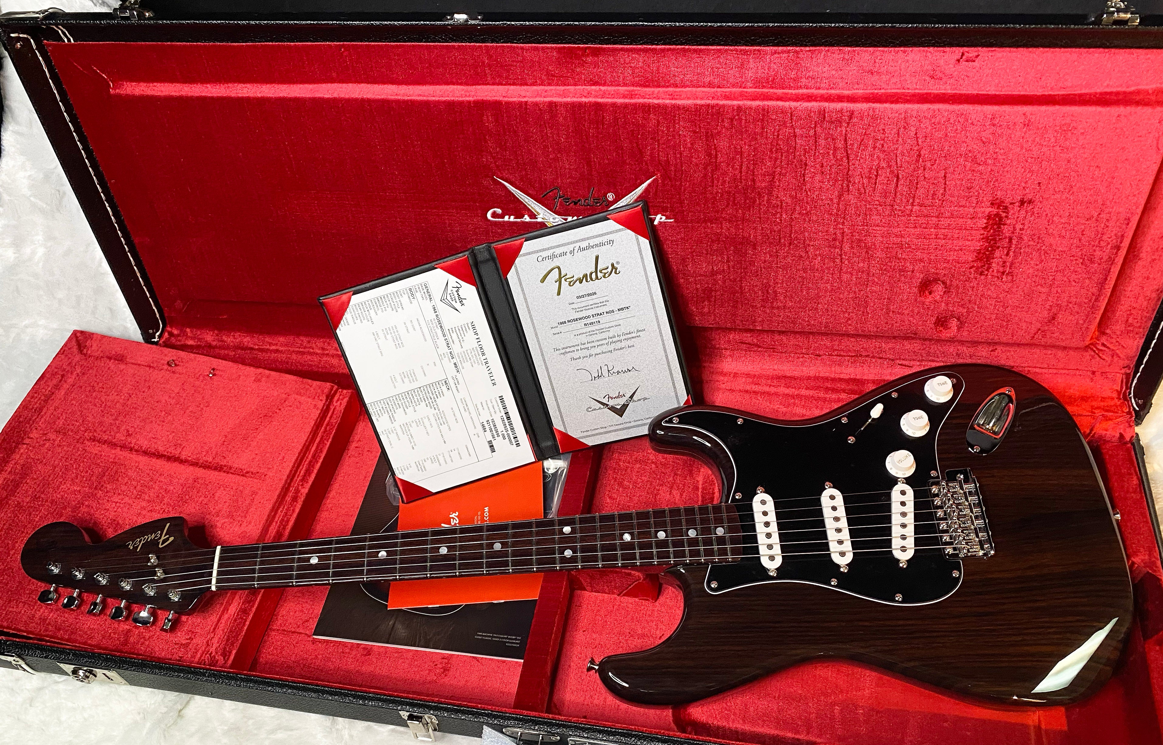 NEW! Fender Custom Shop 1968 Rosewood Stratocaster Masterbuilt - Todd Krause - Authorized Dealer - G06944