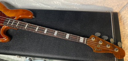 NEW! Fender Artisan Burl Maple Jazz Bass Relic AAA Rosewood - Roasted AA Flamed Maple Neck - Honey Burst Finish - 9.3lbs - Authorized Dealer - G06940