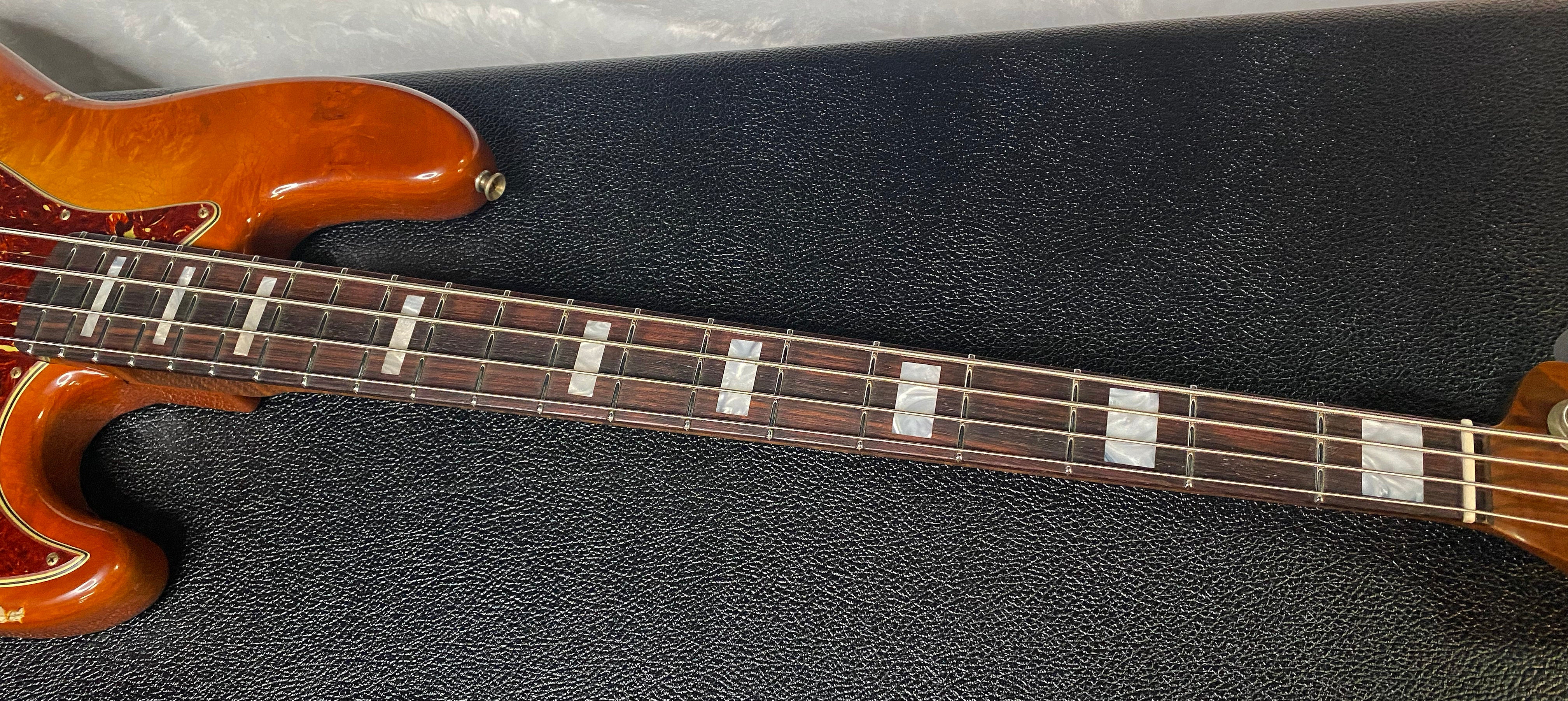 NEW! Fender Artisan Burl Maple Jazz Bass Relic AAA Rosewood - Roasted AA Flamed Maple Neck - Honey Burst Finish - 9.3lbs - Authorized Dealer - G06940