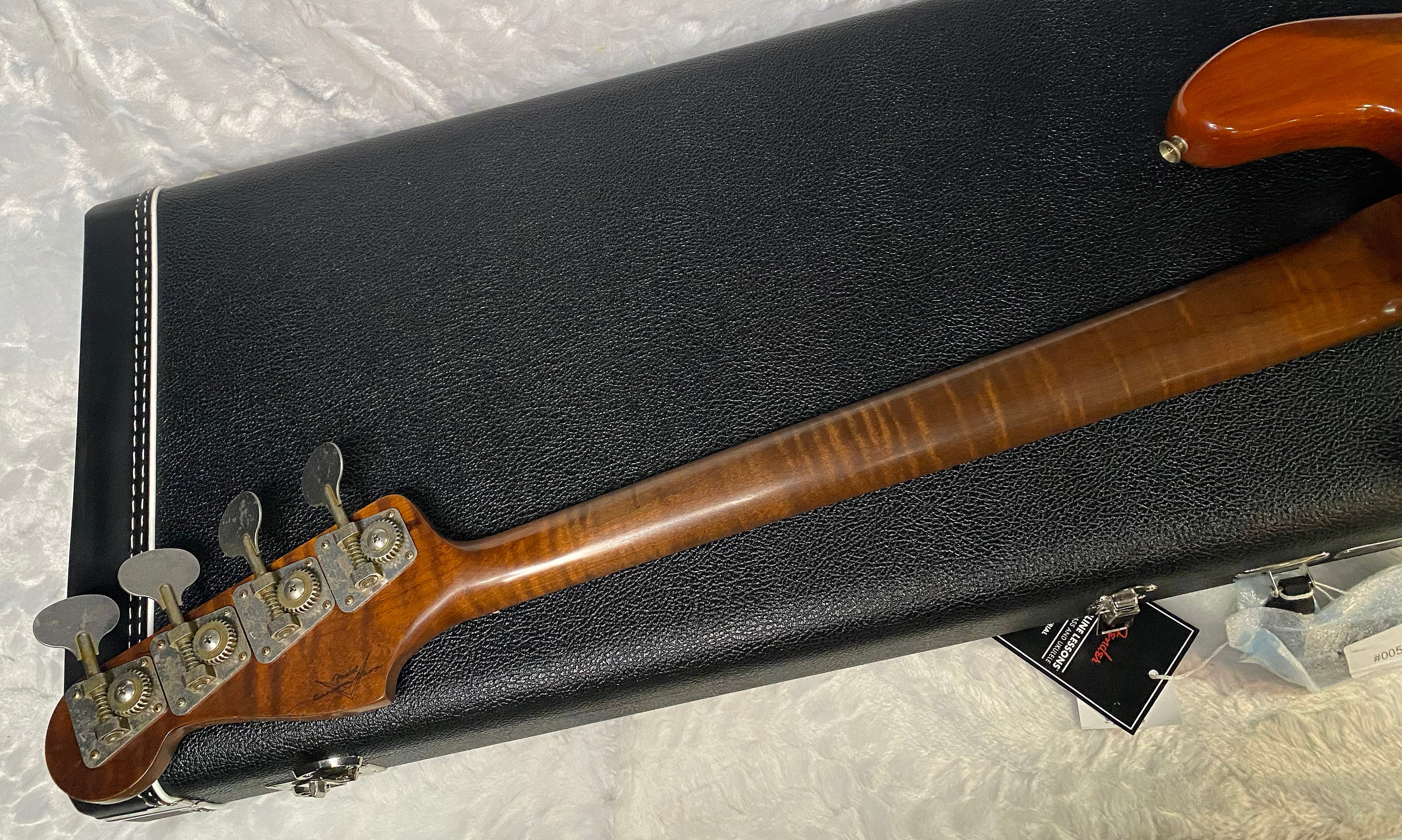 NEW! Fender Artisan Burl Maple Jazz Bass Relic AAA Rosewood - Roasted AA Flamed Maple Neck - Honey Burst Finish - 9.3lbs - Authorized Dealer - G06940