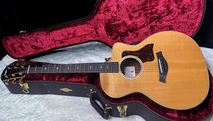 Taylor 214ce-K DLX Koa Grand Auditorium Acoustic-Electric Guitar Natural Finish - 4.8lbs - Authorized Dealer - G06225