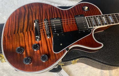 NEW! Gibson Dealer Select Custom Shop Les Paul Custom - Hand Picked AAA Figured Flame Top - Root Beer / Walnut Finish - Authorized Dealer - 9.4 lbs - G06950