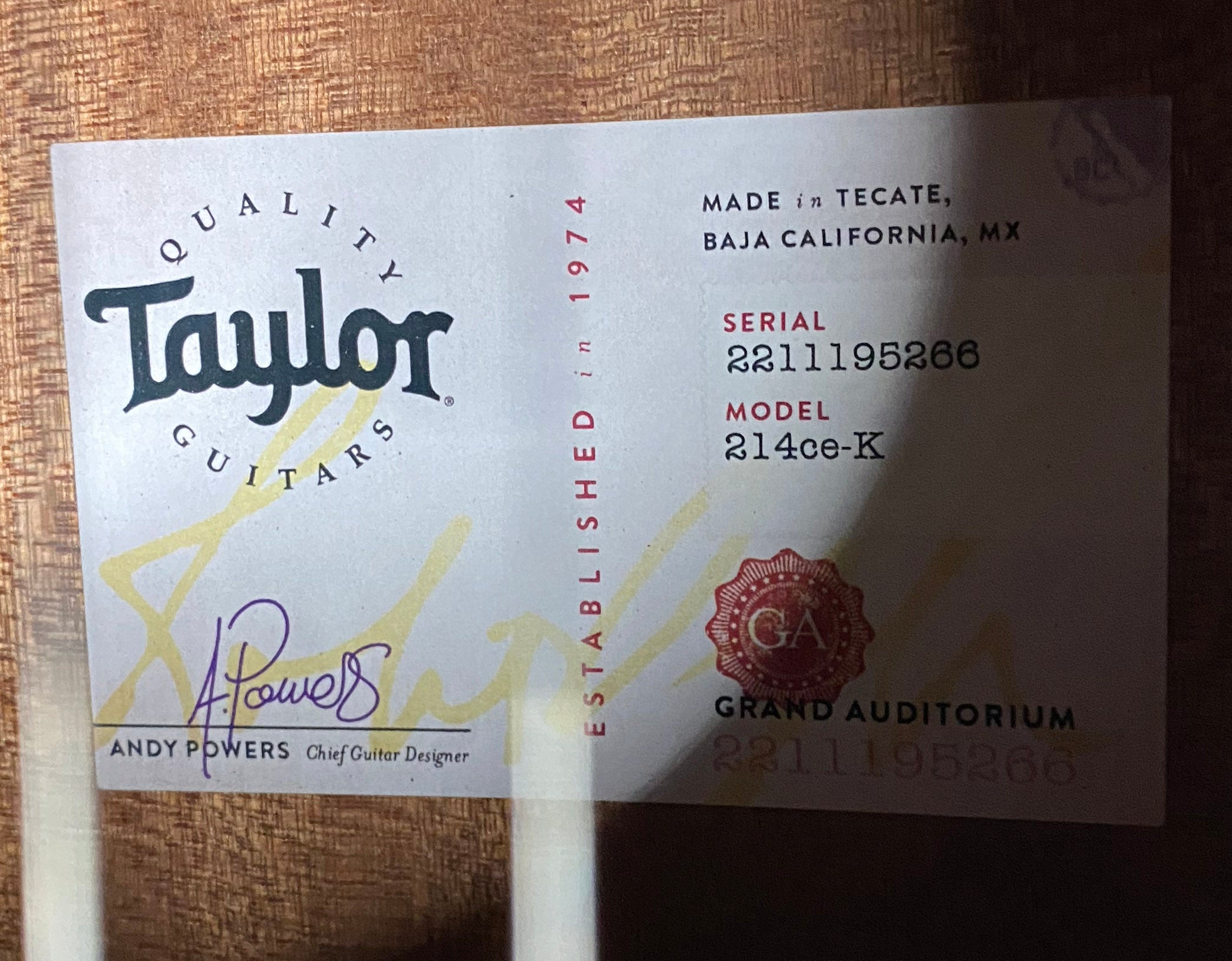 NEW! Taylor 214ce-K Koa Grand Auditorium Acoustic-Electric Guitar Natural Finish - 4.55lbs - Authorized Dealer - G06221