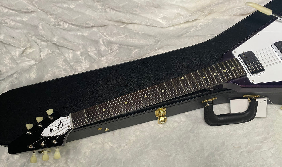 NEW! Gibson Custom 1967 Flying V Purple Sparkle - Short Maestro Trem -Only 7lbs - Authorized Dealer - Ultra RARE! Dealer Select - G07670