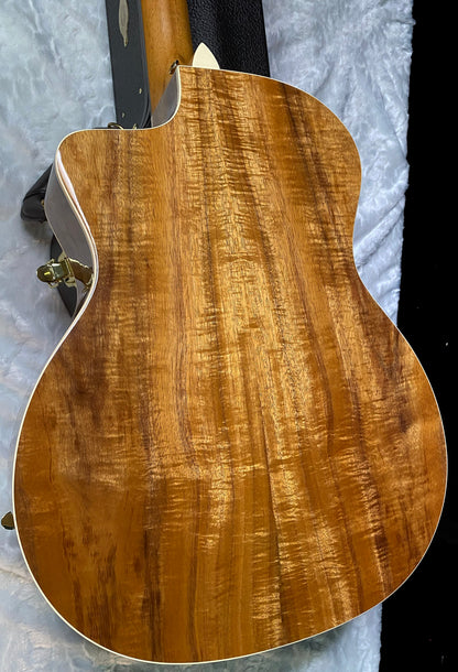 NEW! Taylor 214ce-K DLX Koa Grand Auditorium Acoustic-Electric Guitar Natural Finish - 4.65lbs - Authorized Dealer - G06212