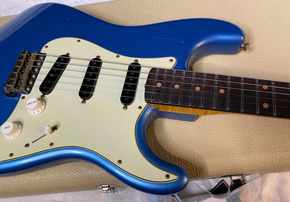 NEW ! Fender Custom Shop ' 62 Stratocaster Bizarre Guitar Exclusive Flamethrower - Journeyman Relic - Super Limited Edition - Lake Placid Blue - AAAA Flamed Maple Neck - Authorized Dealer - G05505