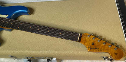 NEW ! Fender Custom Shop ' 62 Stratocaster Bizarre Guitar Exclusive Flamethrower - Journeyman Relic - Super Limited Edition - Lake Placid Blue - AAAA Flamed Maple Neck - Authorized Dealer - G05505