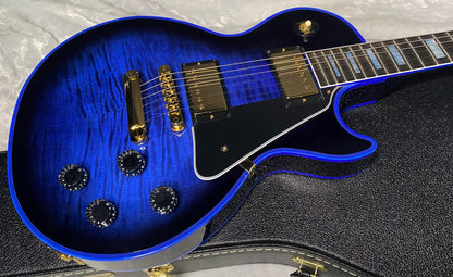 NEW! Gibson Dealer Select Custom Shop Les Paul Custom Blue Widow AAA Figured Flame Top - Authorized Dealer - 10.25lbs - G07682