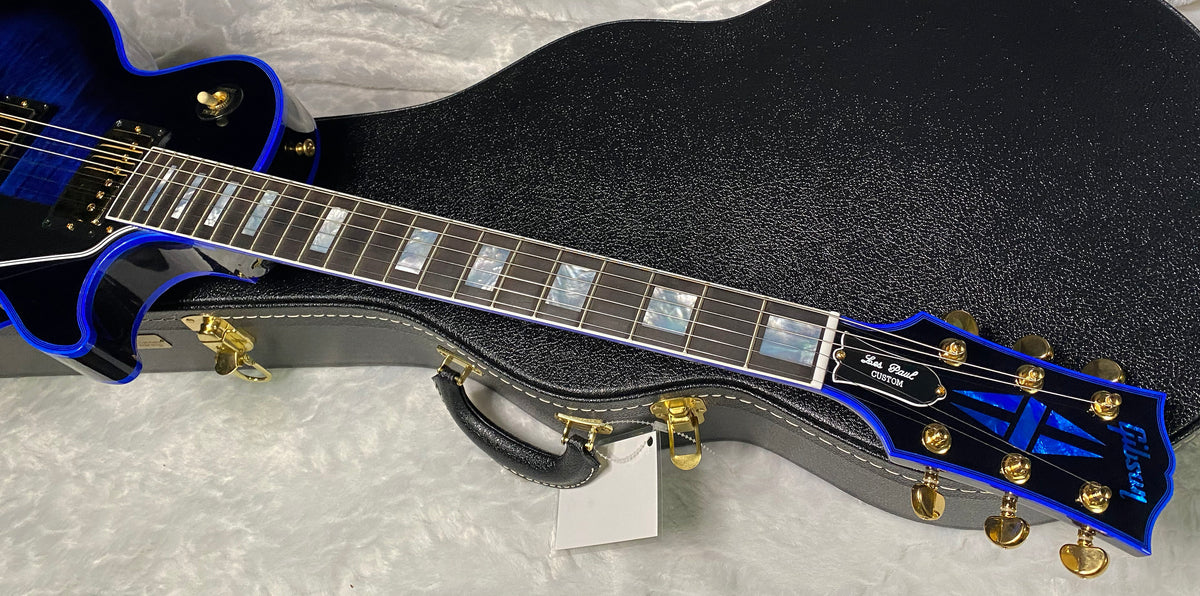 NEW! Gibson Dealer Select Custom Shop Les Paul Custom Blue Widow AAA Figured Flame Top - Authorized Dealer - 10.25lbs - G07682