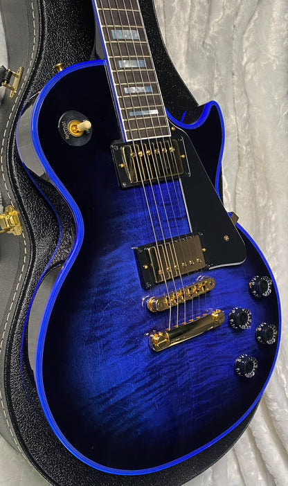 NEW! Gibson Dealer Select Custom Shop Les Paul Custom Blue Widow AAA Figured Flame Top - Authorized Dealer - 10.25lbs - G07682