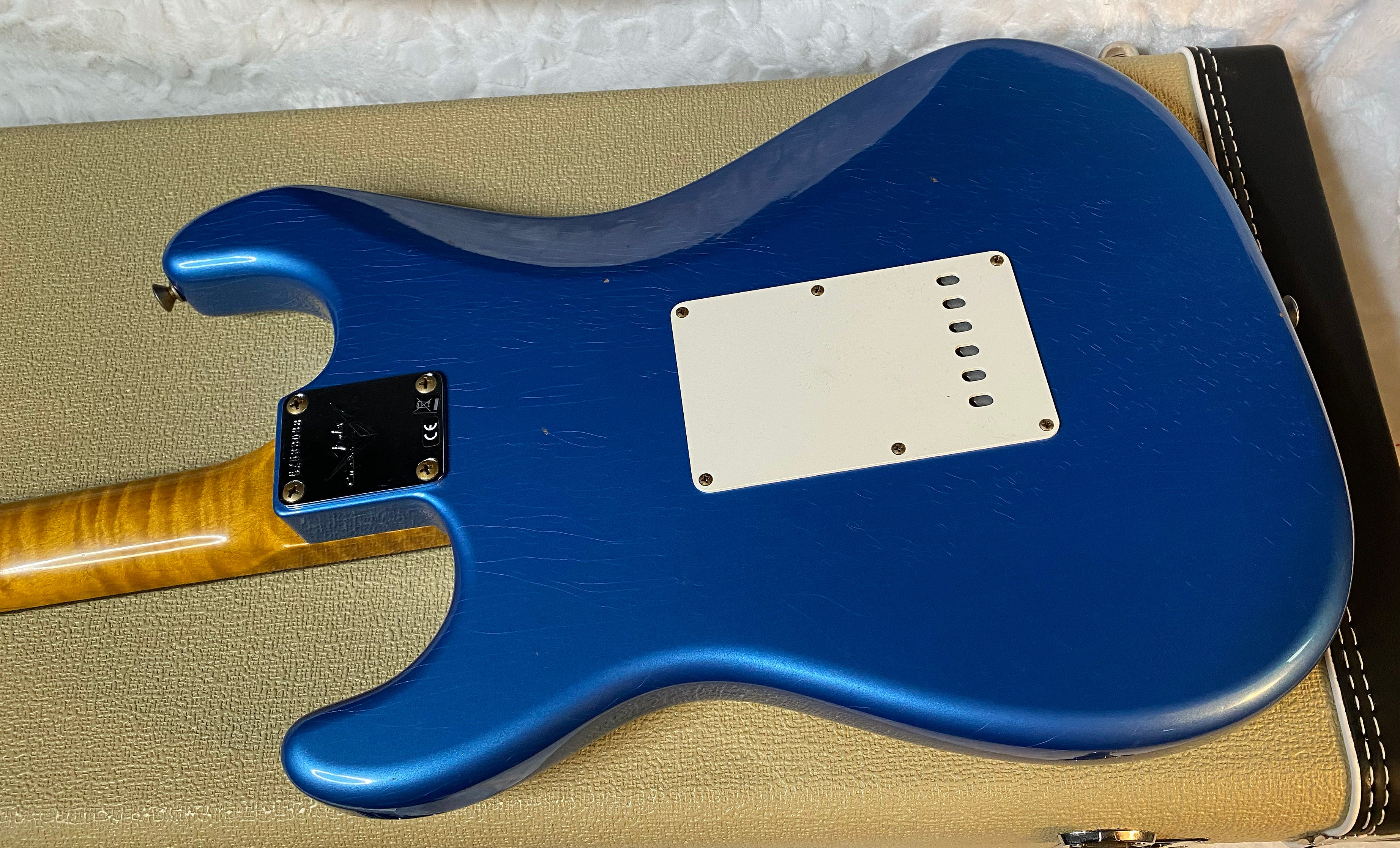 NEW ! Fender Custom Shop ' 62 Stratocaster Bizarre Guitar Exclusive Flamethrower - Journeyman Relic - Super Limited Edition - Lake Placid Blue - AAAA Flamed Maple Neck - Authorized Dealer - G05505