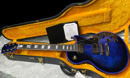 NEW! Gibson Dealer Select Custom Shop Les Paul Custom Blue Widow AAA Figured Flame Top - Authorized Dealer - 10.25lbs - G07682