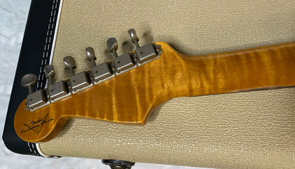 NEW ! Fender Custom Shop ' 62 Stratocaster Bizarre Guitar Exclusive Flamethrower - Journeyman Relic - Super Limited Edition - Lake Placid Blue - AAAA Flamed Maple Neck - Authorized Dealer - G05505