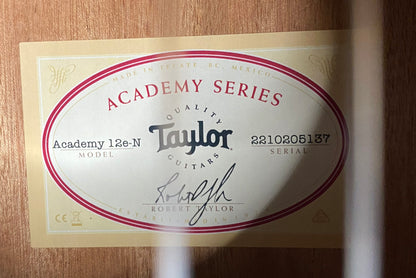 NEW ! Taylor Academy 12e-N Nylon-string Acoustic-electric Guitar - Natural - 4lbs - Authorized Dealer - G06235