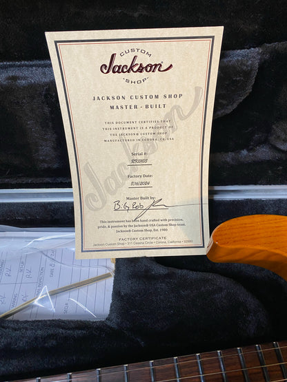 NEW ! Jackson Custom Shop DK24 Dinky - Figured Sassafras - Master Built by Big Rob - EMG Pick-UPs - 8 lbs - G05529 - WOW!