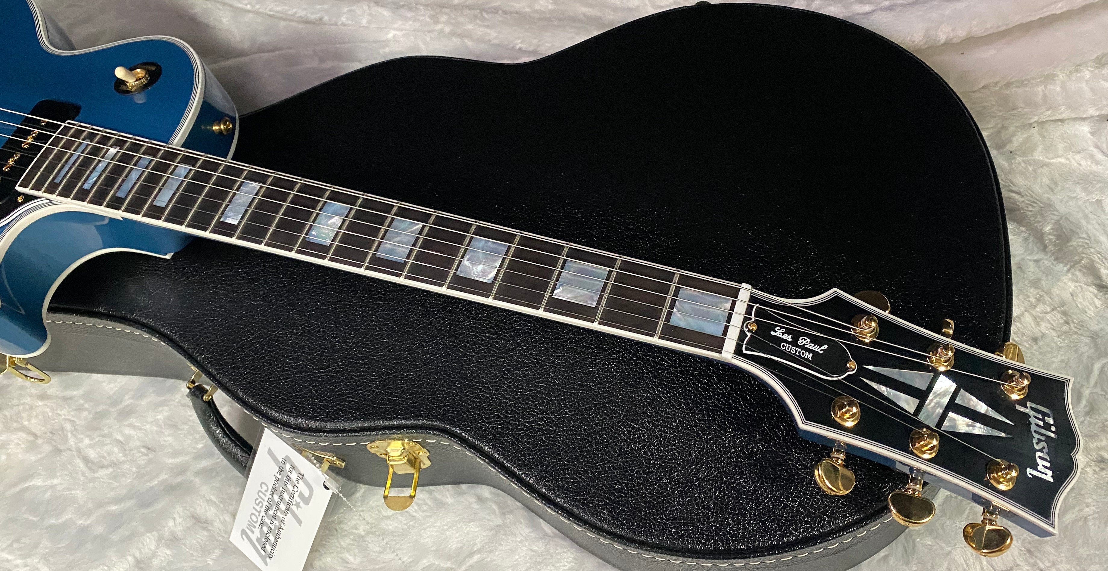 NEW! Gibson Les Paul Custom - Dealer Select - P90 Pick-Ups - Pelham Blue VOS - Custom Shop M2M - Authorized Dealer - 9.75lbs - G07680