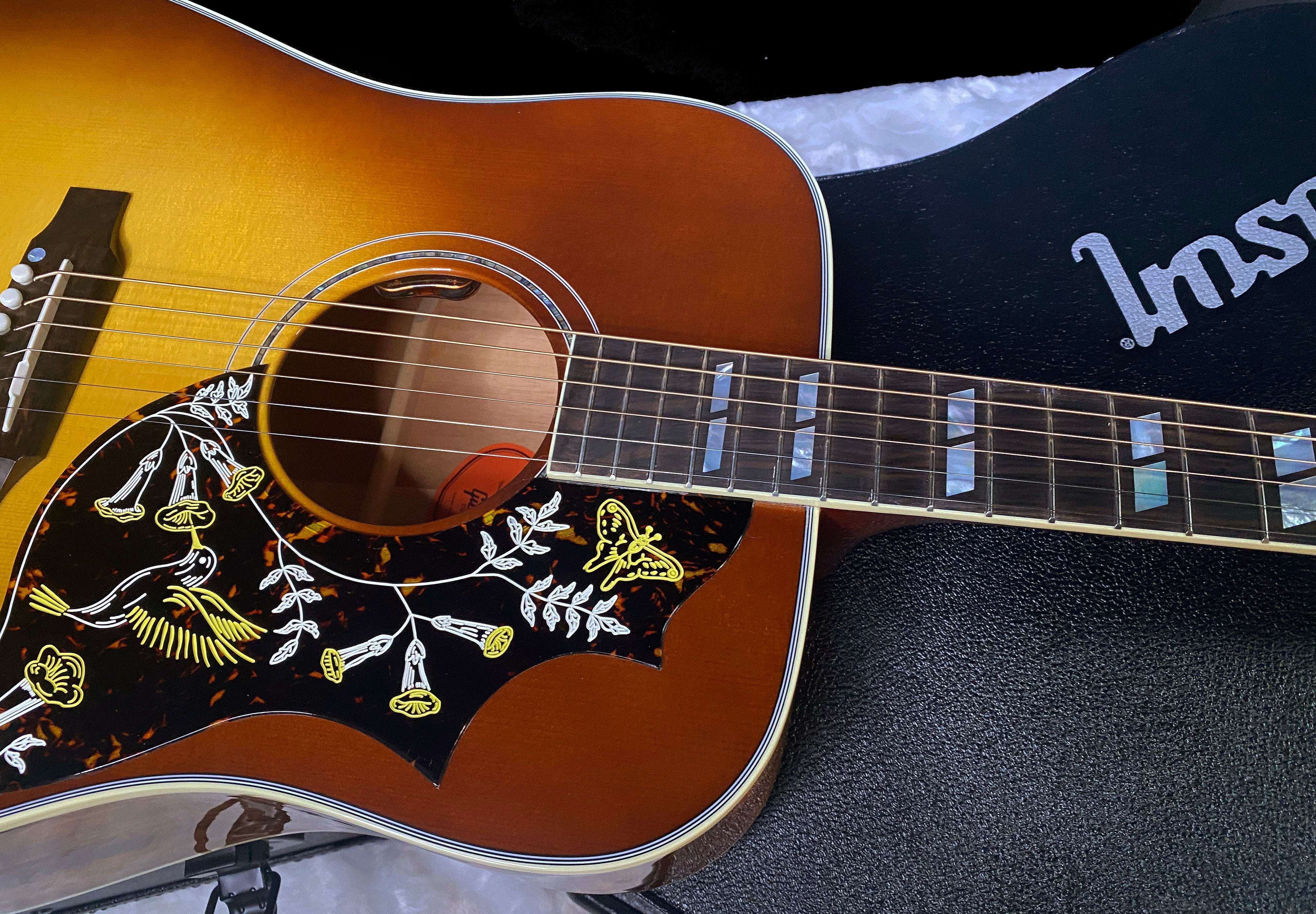 NEW! Gibson Custom Shop Hummingbird Koa/Carpathian Spruce Acoustic-Electric Guitar - Honeyburst - 4.65 lbs - Authorized Dealer! G06299