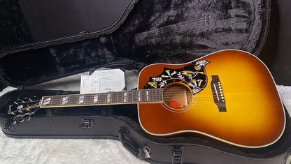 NEW! Gibson Custom Shop Hummingbird Koa/Carpathian Spruce Acoustic-Electric Guitar - Honeyburst - 4.65 lbs - Authorized Dealer! G06299