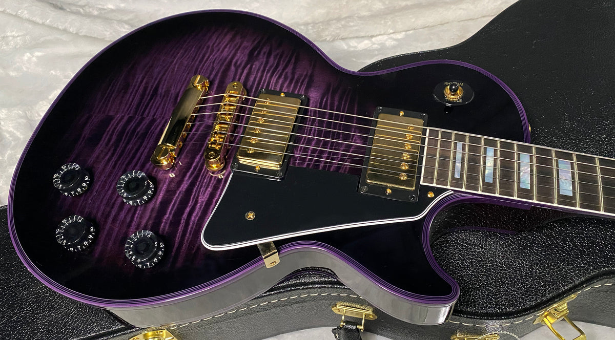 NEW! Gibson Dealer Select Custom Shop Les Paul Custom Purple Widow AAA Figured Flame Top - Authorized Dealer - 10.6 lbs - G07677