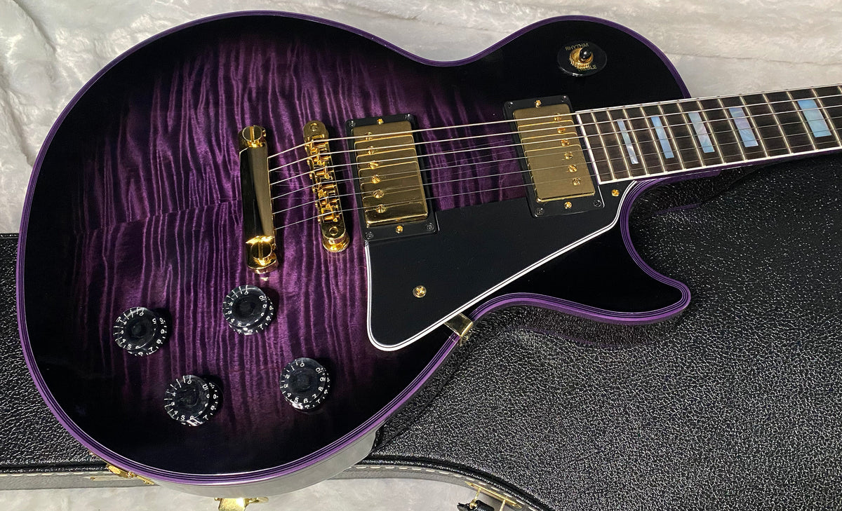 NEW! Gibson Dealer Select Custom Shop Les Paul Custom Purple Widow AAA Figured Flame Top - Authorized Dealer - 10.6 lbs - G07677