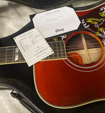 NEW! Gibson Custom Shop Hummingbird Rosewood 3-Piece Back Acoustic-Electric Guitar - Rosewood Burst - 4.65 lbs - Authorized Dealer! G06304
