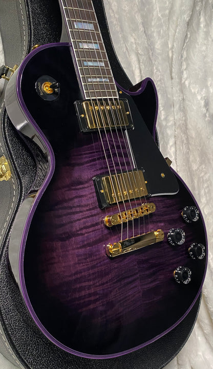 NEW! Gibson Dealer Select Custom Shop Les Paul Custom Purple Widow AAA Figured Flame Top - Authorized Dealer - 10.6 lbs - G07677