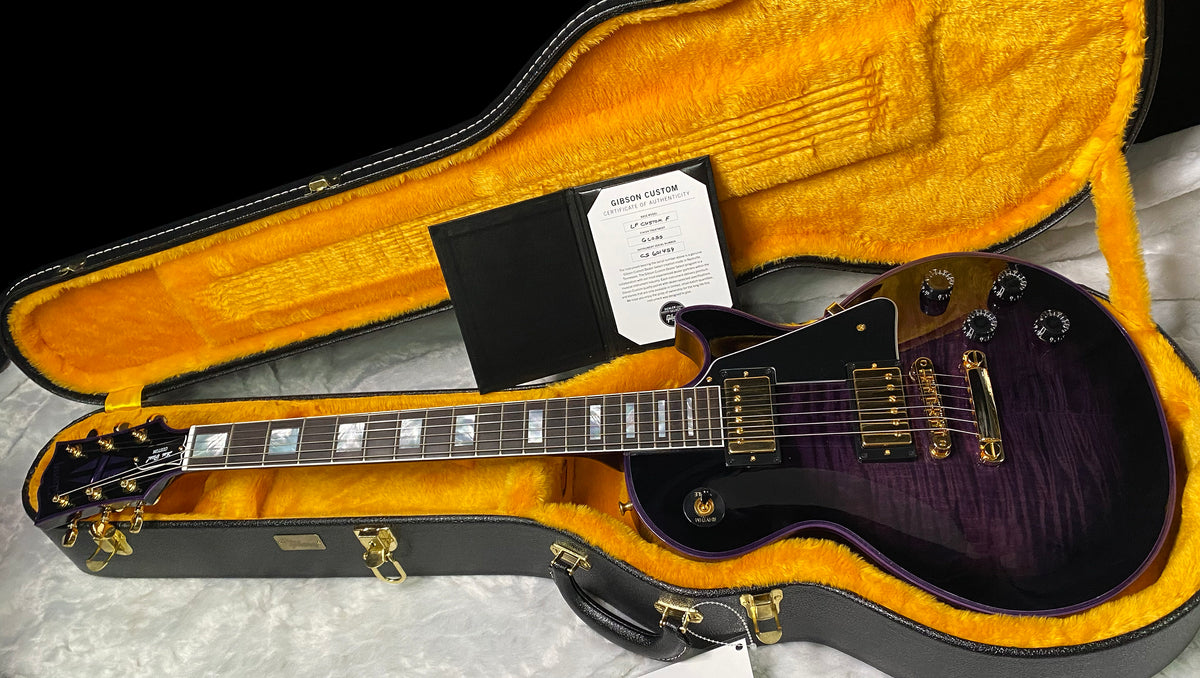 NEW! Gibson Dealer Select Custom Shop Les Paul Custom Purple Widow AAA Figured Flame Top - Authorized Dealer - 10.6 lbs - G07677