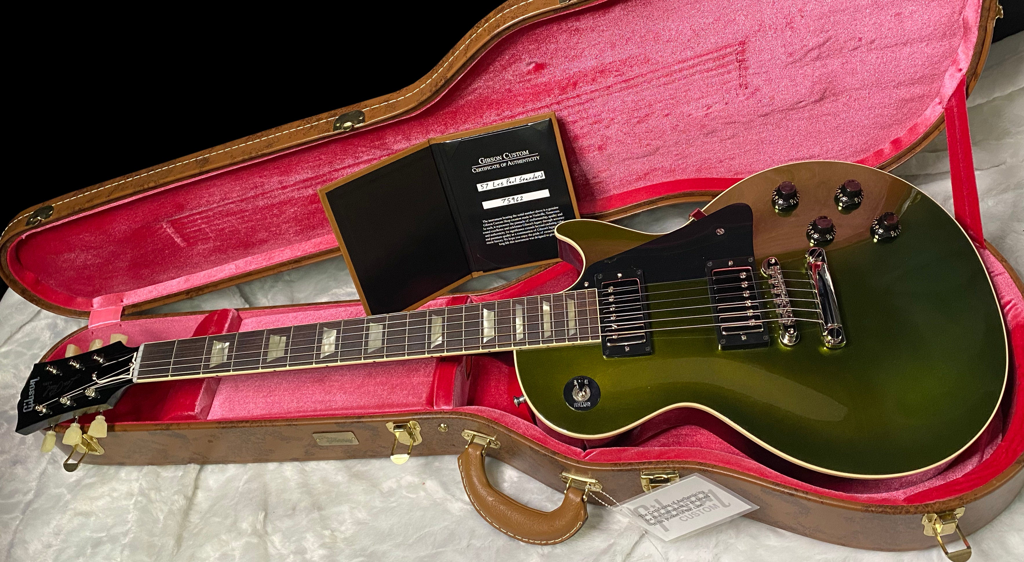 NEW Gibson Custom "Greatest Hits: Volume II Collection" 1957 Les Paul Reissue - Sweet Green Shift Top Gloss - Authorized Dealer - 8.8 lbs - G07684