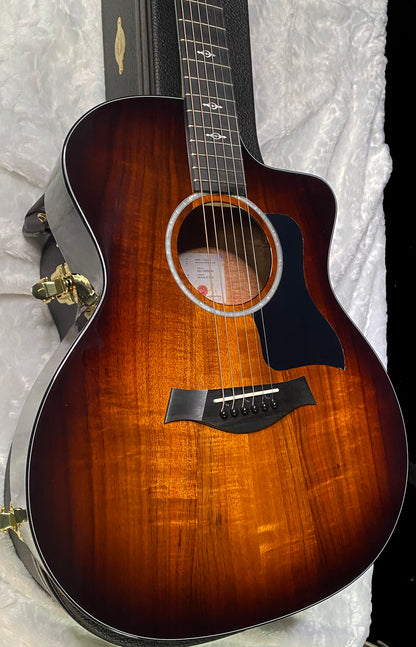 NEW! Taylor 224ce-K DLX Grand Auditorium Acoustic-Electric Guitar - Tobacco - 4.85lbs - Authorized Dealer - G06215