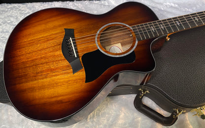 NEW! Taylor 222ce-K DLX Grand Concert Acoustic-Electric Guitar - Tobacco - 4.5lbs - Authorized Dealer - G06296