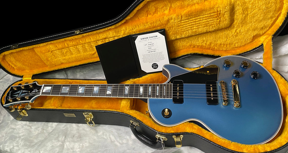 NEW! Gibson Les Paul Custom - Dealer Select - P90 Pick-Ups - Pelham Blue VOS - Custom Shop M2M - Authorized Dealer - Only 9lbs - G07687