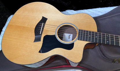 NEW! Taylor 254ce DLX Grand Auditorium 12-string Acoustic-Electric Guitar - Natural - Authorized Dealer - 5.3lbs - G06280