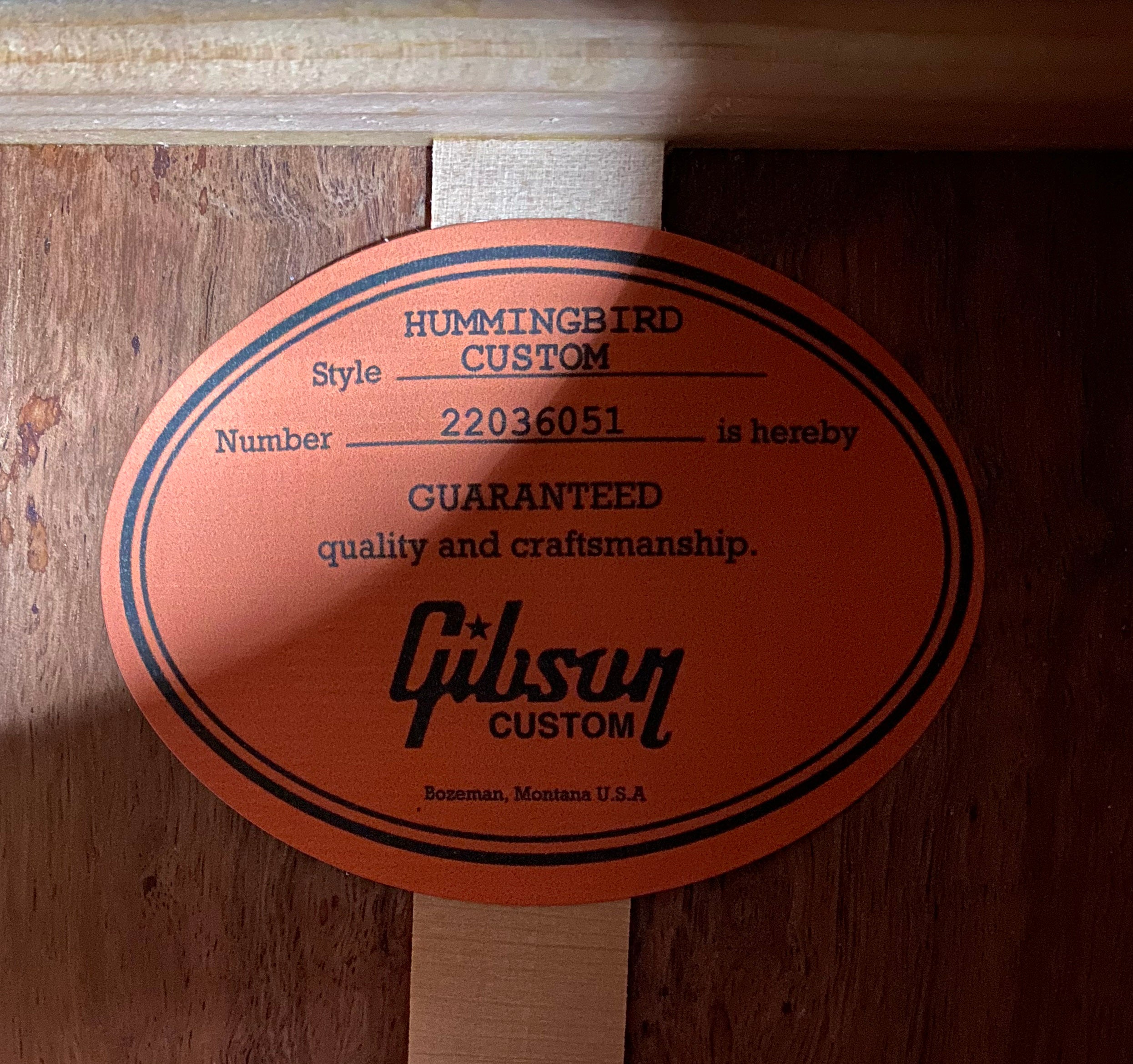 NEW! Gibson Hummingbird Custom Koa - Dealer Select - Autumnburst - Authorized Dealer - Custom Shop - 4.75 lbs - G07701