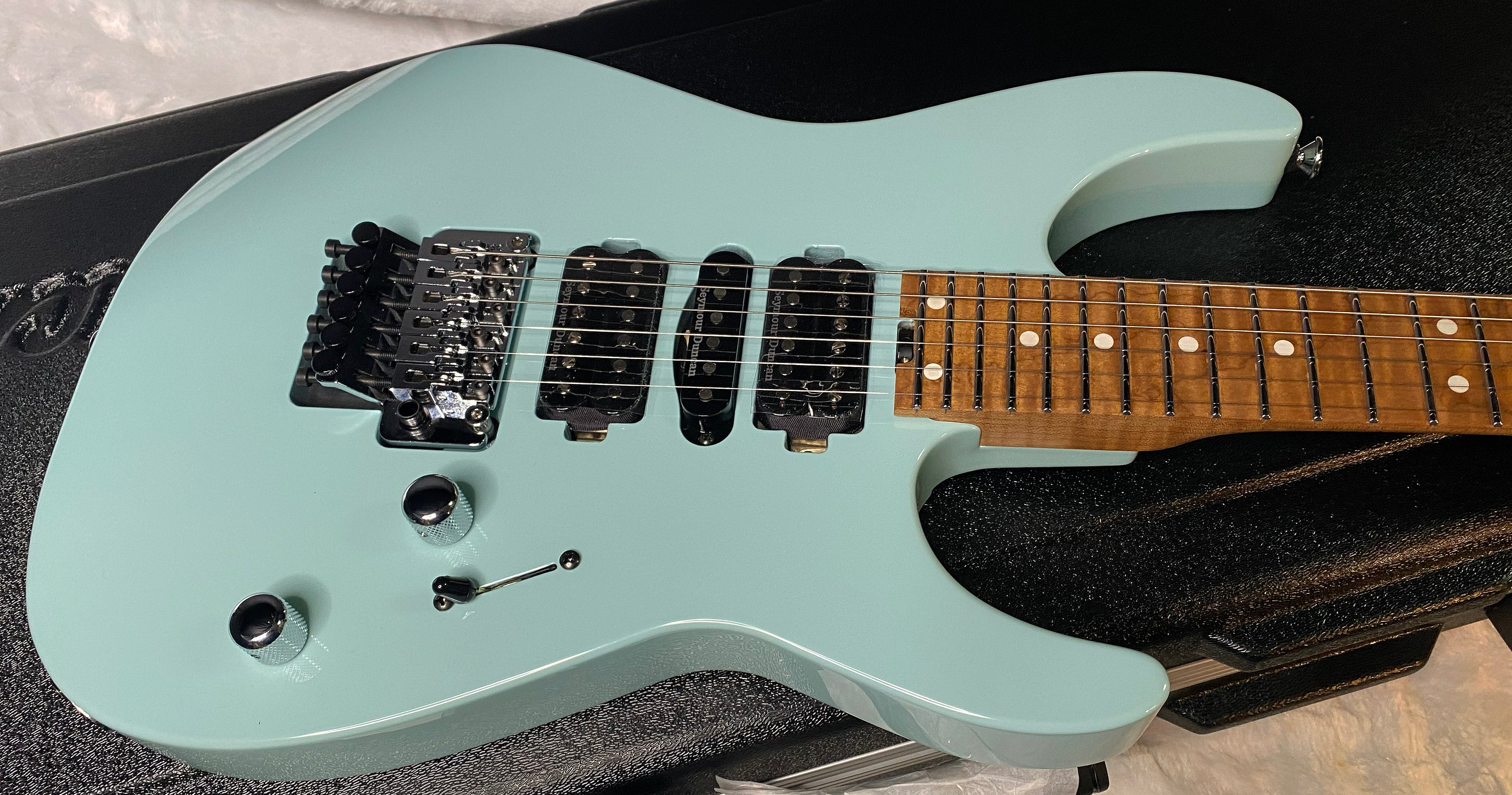 NEW ! Jackson Custom Shop Dinky HSH - Roasted Maple Neck & Fretboard - DK - Daphne Blue - Authorized Dealer - 7.7 lbs - G06969