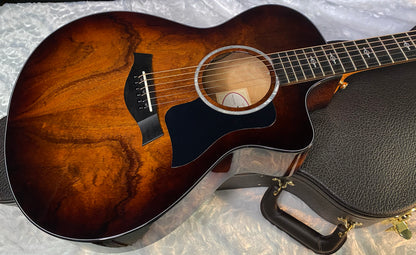NEW! Taylor 222ce-K DLX Grand Concert Acoustic-Electric Guitar - Tobacco - 4.65lbs - Authorized Dealer - G06295