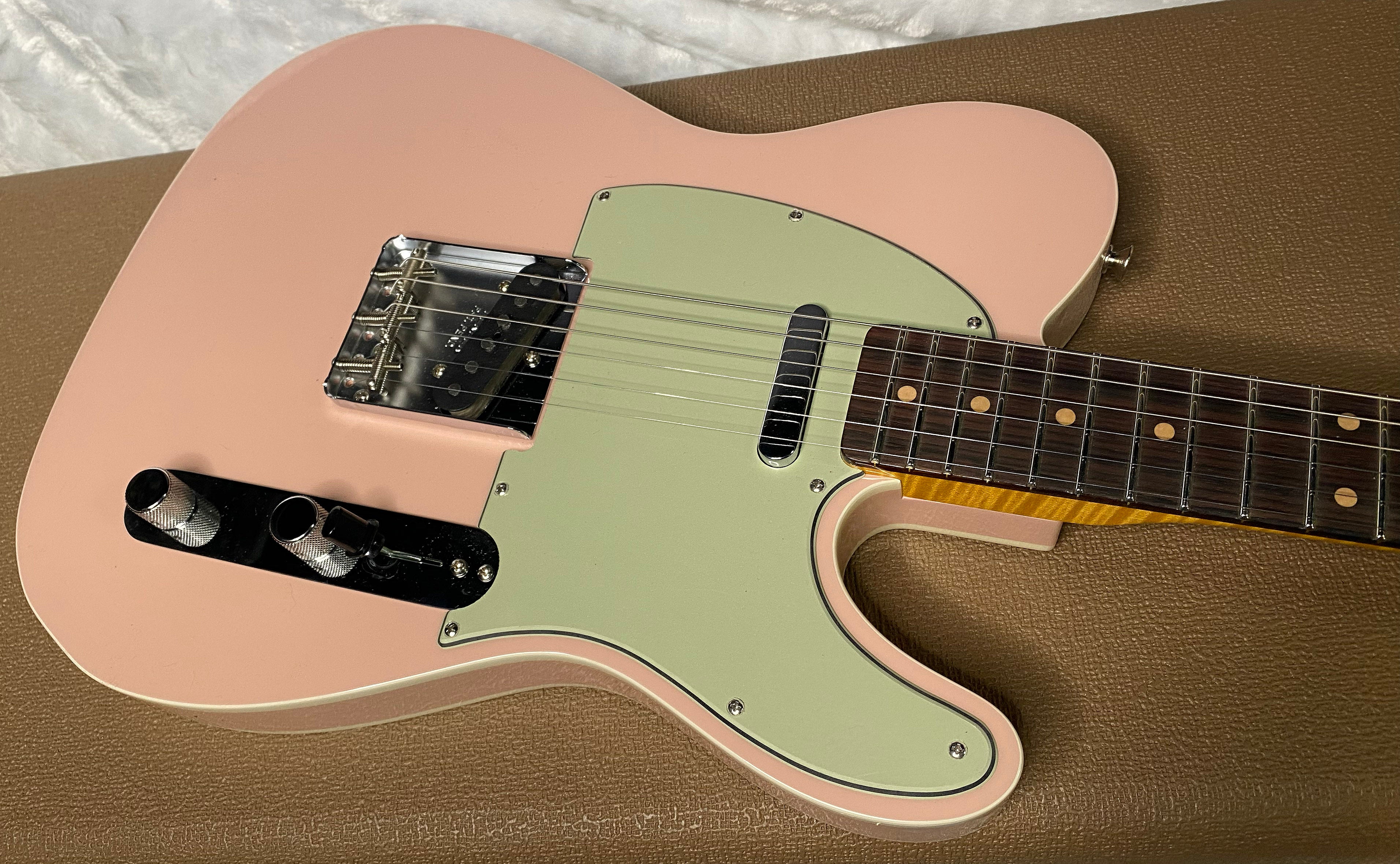 NEW! Fender Custom Shop Flamethrower Telecaster Custom - NOS - Modern Specs - Texas Special Pick-Ups - AAAA Flamed Neck - Shell Pink - Authorized Dealer - 7.6lbs - G06973