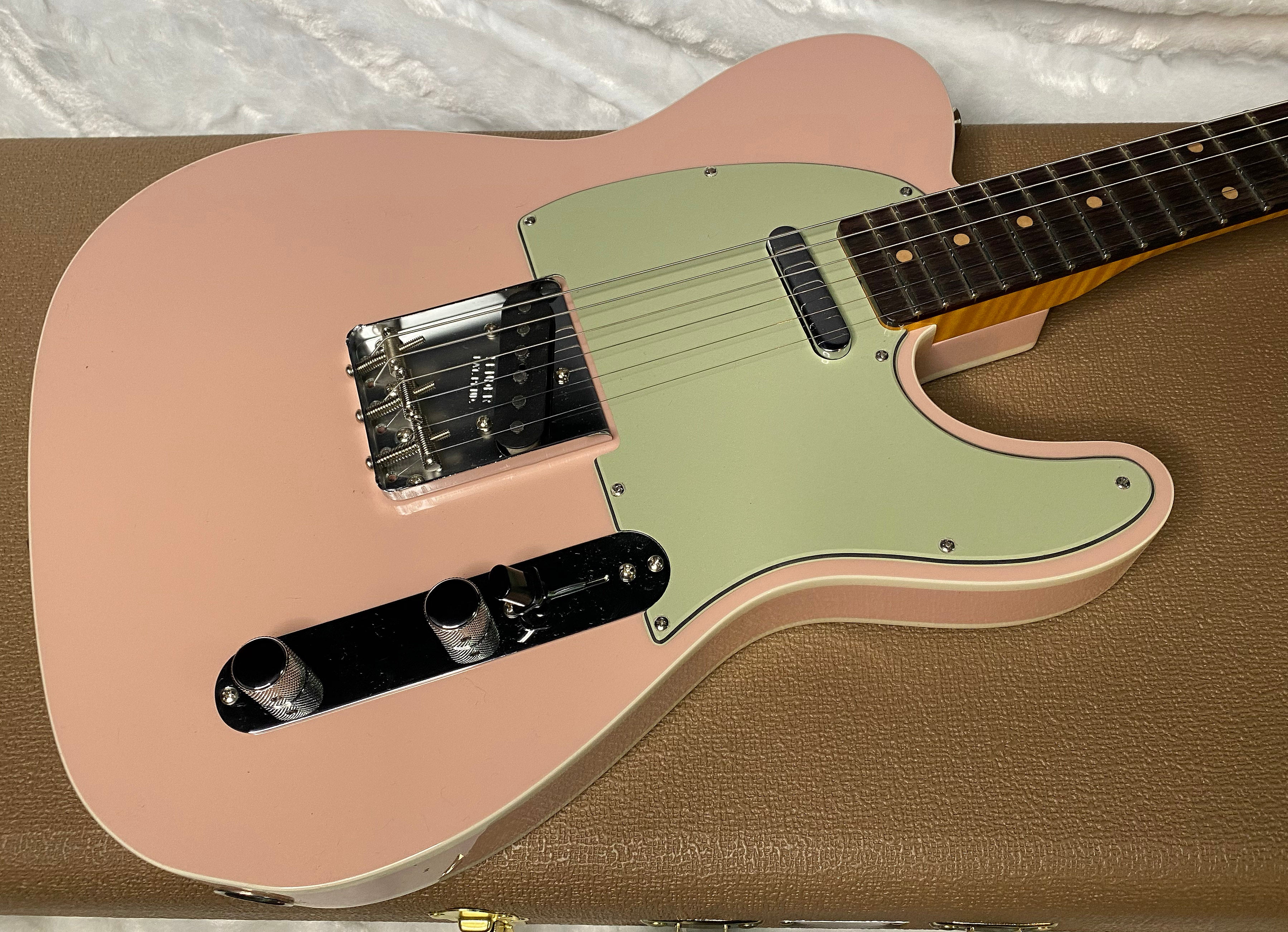 NEW! Fender Custom Shop Flamethrower Telecaster Custom - NOS - Modern Specs - Texas Special Pick-Ups - AAAA Flamed Neck - Shell Pink - Authorized Dealer - 7.6lbs - G06973