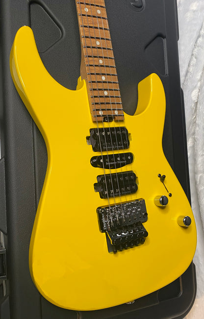 NEW ! Jackson Custom Shop Dinky HSH - Roasted Maple Neck & Fretboard - DK - Graffiti Yellow - Authorized Dealer - 8.1 lbs - G06967