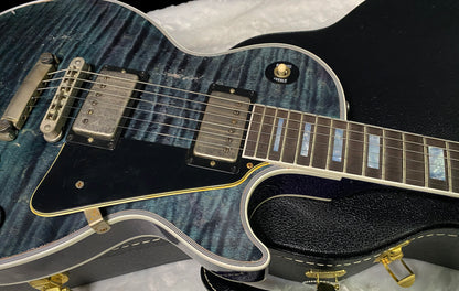 NEW! Gibson Custom Les Paul Custom AAAA Figured Monster Maple Top - Nordic Blue, Heavy Aging - 8.5lbs - G067685