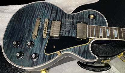 NEW! Gibson Custom Les Paul Custom AAAA Figured Monster Maple Top - Nordic Blue, Heavy Aging - 8.5lbs - G067685