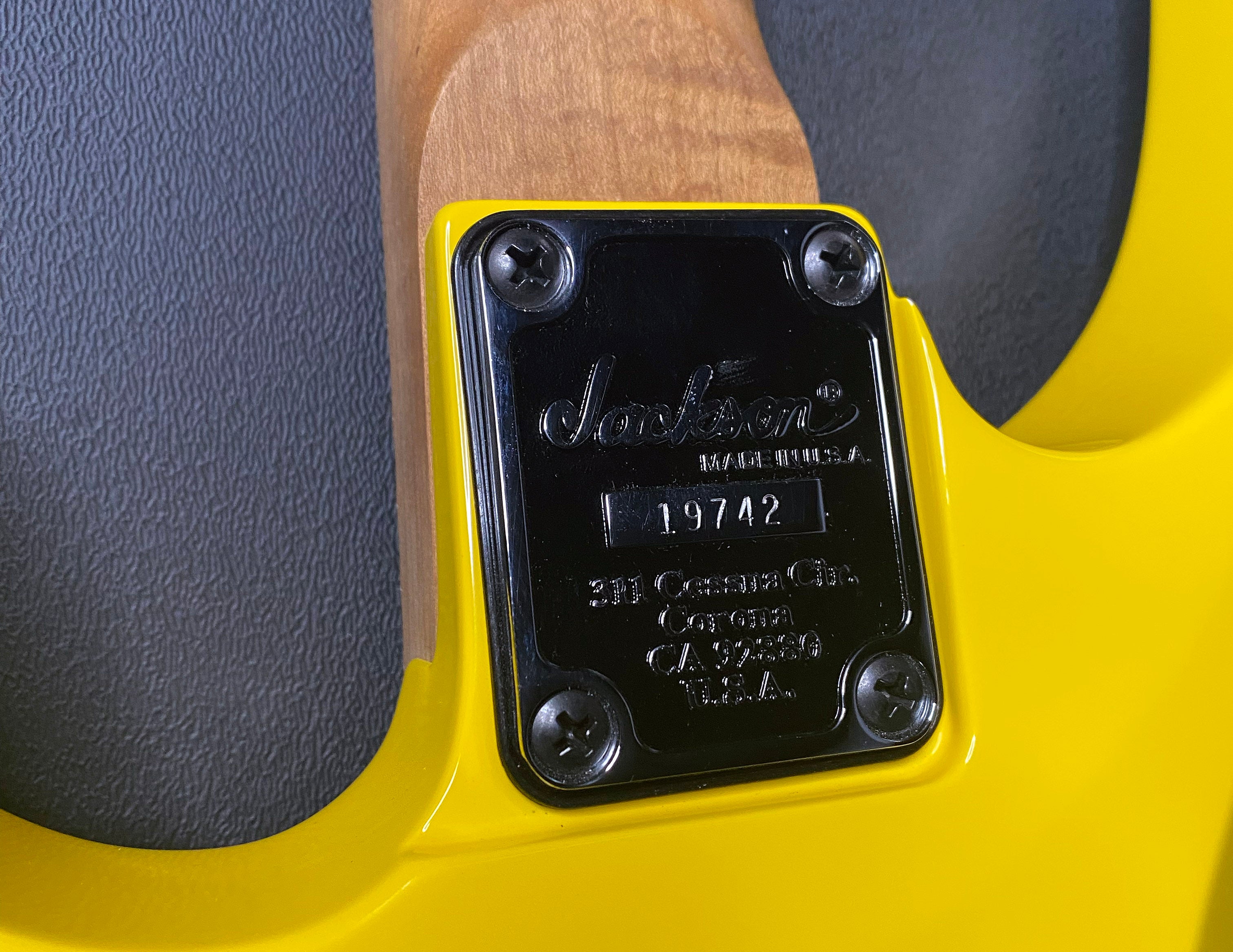 NEW ! Jackson Custom Shop Dinky HSH - Roasted Maple Neck & Fretboard - DK - Graffiti Yellow - Authorized Dealer - 8.1 lbs - G06967