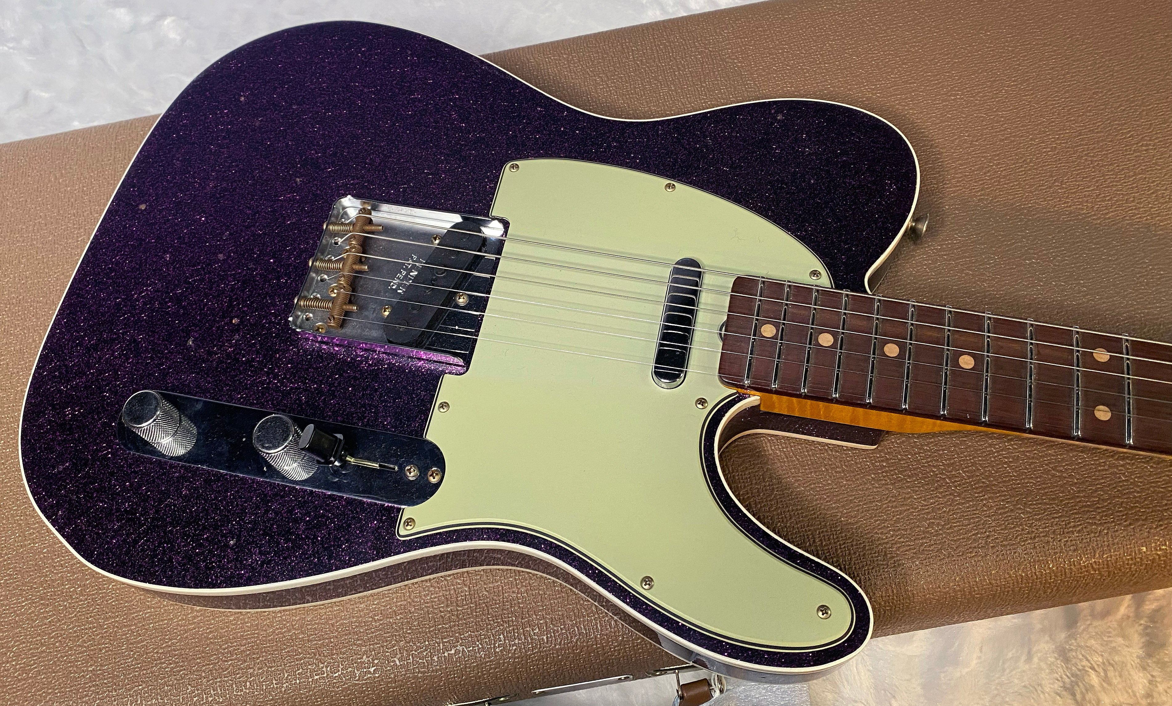 NEW! Fender Custom Shop Flamethrower Telecaster Custom - Journeyman Relic - Modern Specs - Texas Special Pick-Ups - AAAA Flamed Neck - Magenta Sparkle - Authorized Dealer - 7.5lbs - G06972