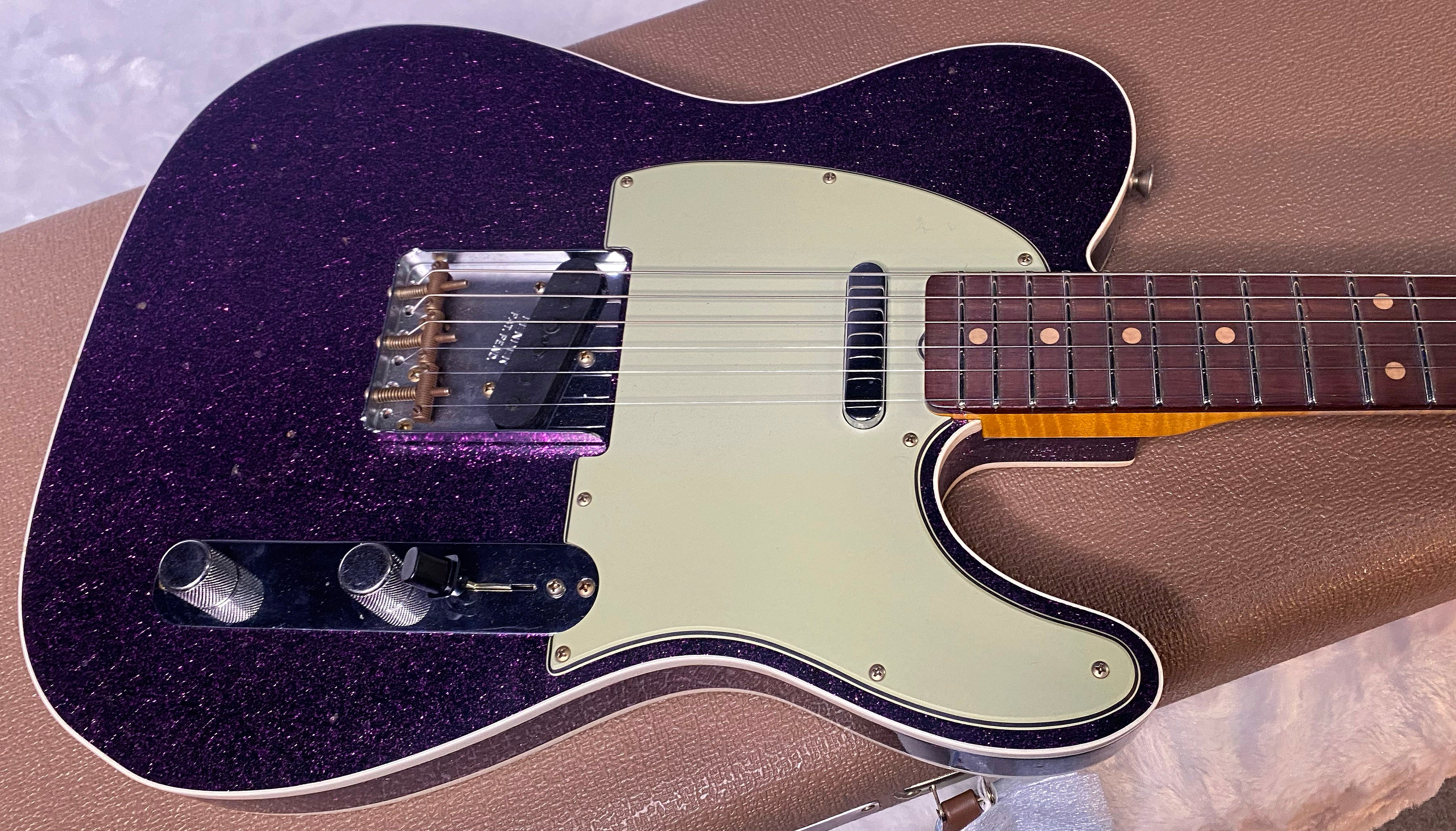 NEW! Fender Custom Shop Flamethrower Telecaster Custom - Journeyman Relic - Modern Specs - Texas Special Pick-Ups - AAAA Flamed Neck - Magenta Sparkle - Authorized Dealer - 7.5lbs - G06972