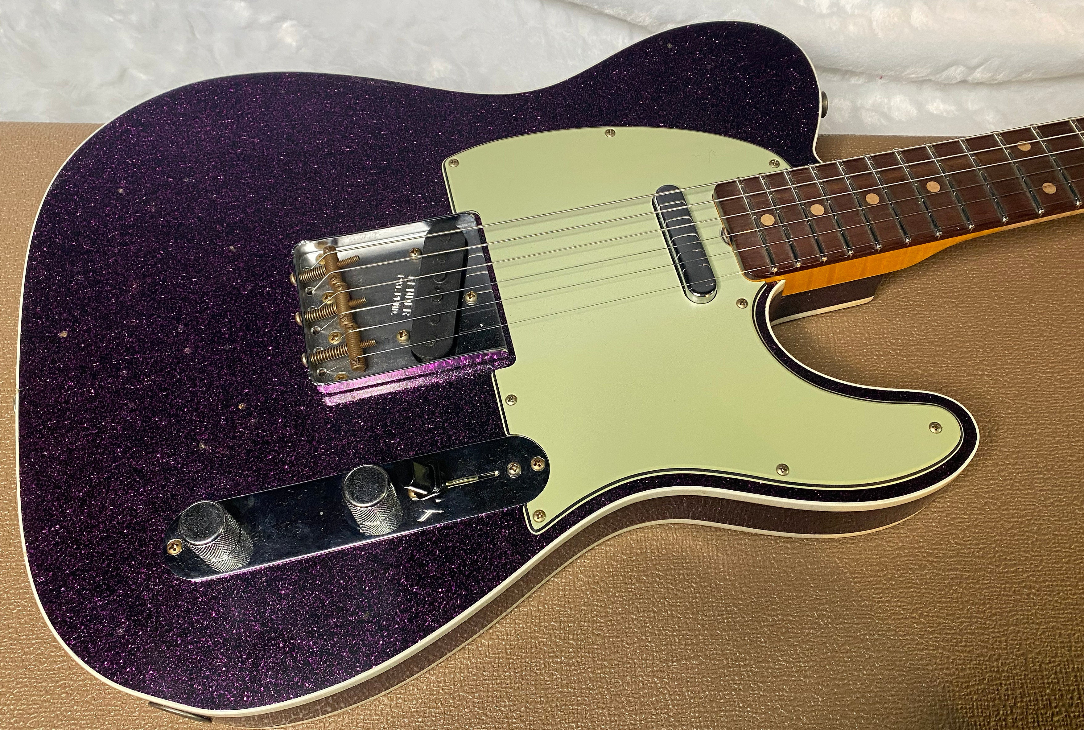 NEW! Fender Custom Shop Flamethrower Telecaster Custom - Journeyman Relic - Modern Specs - Texas Special Pick-Ups - AAAA Flamed Neck - Magenta Sparkle - Authorized Dealer - 7.5lbs - G06972