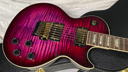 NEW! Gibson Custom Les Paul Axcess Standard Figured Top Floyd Rose Electric Guitar - Greatest Hits II - Authorized Dealer - Tri-Berry Burst - WOW! 8.45lbs - G07676