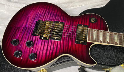 NEW! Gibson Custom Les Paul Axcess Standard Figured Top Floyd Rose Electric Guitar - Greatest Hits II - Authorized Dealer - Tri-Berry Burst - WOW! 8.45lbs - G07676