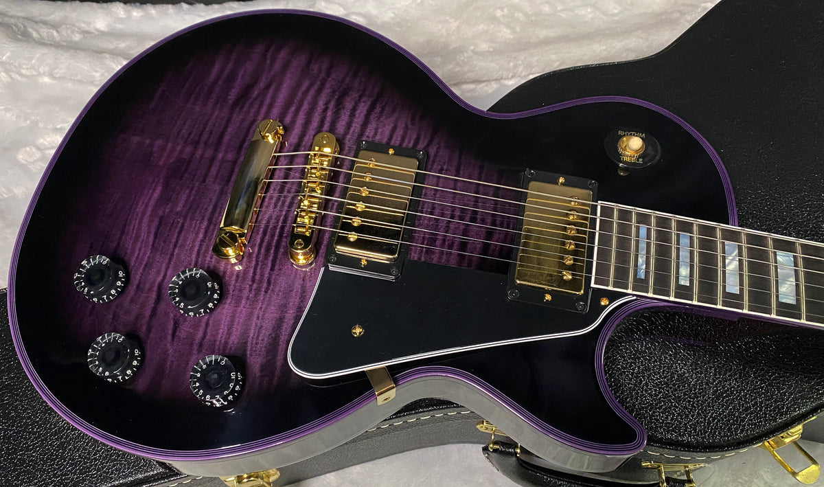 NEW! Gibson Dealer Select Custom Shop Les Paul Custom Purple Widow AAA Figured Flame Top - Authorized Dealer - 9.9 lbs - G07675