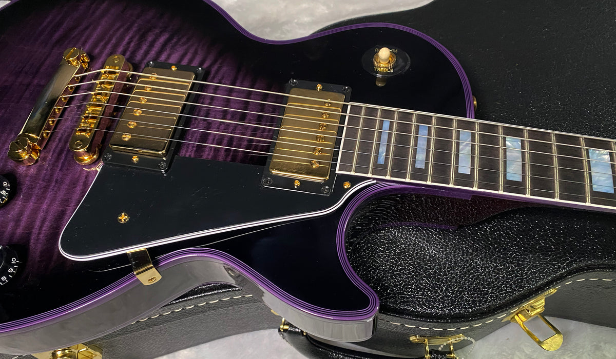 NEW! Gibson Dealer Select Custom Shop Les Paul Custom Purple Widow AAA Figured Flame Top - Authorized Dealer - 9.9 lbs - G07675