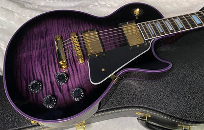 NEW! Gibson Dealer Select Custom Shop Les Paul Custom Purple Widow AAA Figured Flame Top - Authorized Dealer - 9.9 lbs - G07675
