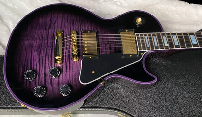 NEW! Gibson Dealer Select Custom Shop Les Paul Custom Purple Widow AAA Figured Flame Top - Authorized Dealer - 9.9 lbs - G07675